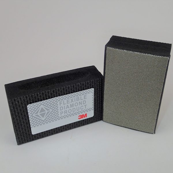 3M Flexible Diamond Hand Pad with metal bond for precise, smooth finishes on metal, composites, and hard surfaces.
